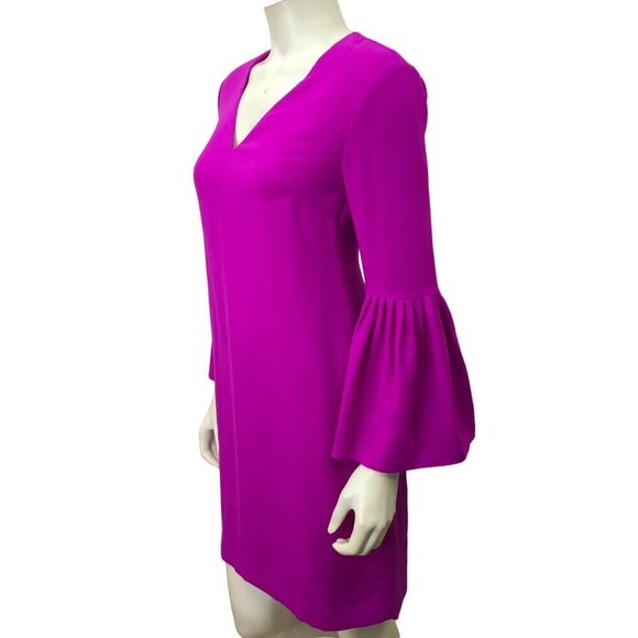BANANA REPUBLIC v neck ruffle bell sleeve DRESS SIZE 2 - Picture 3 of 6